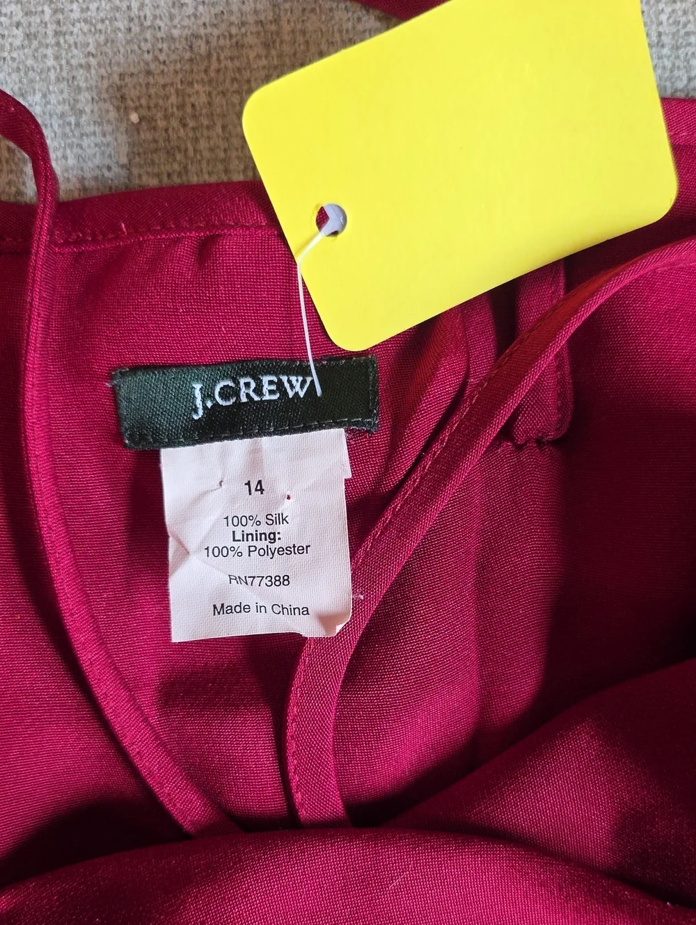 Vintage J. Crew Silk Swing Dress 14